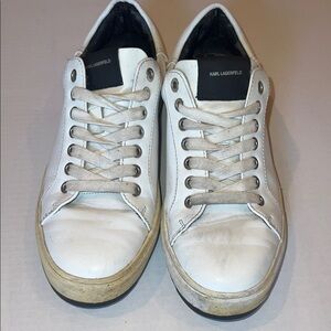 Karl Lagerfeld White Sneakers Classic Minimalist Design